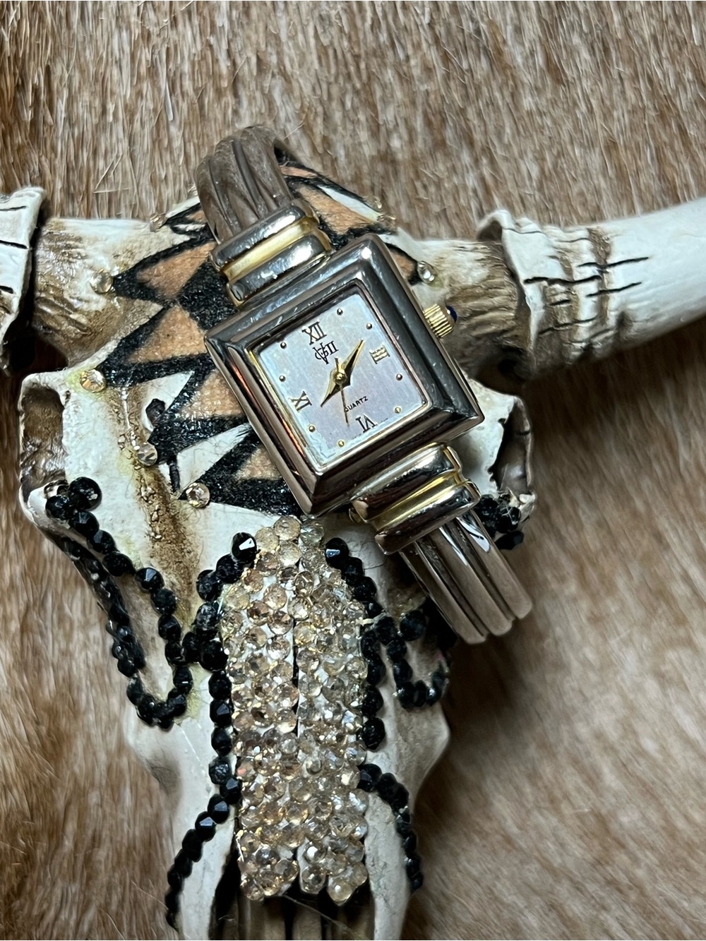 Vintage  Gloria Vanderbilt Two-Tone Women’s Bracelet Watch